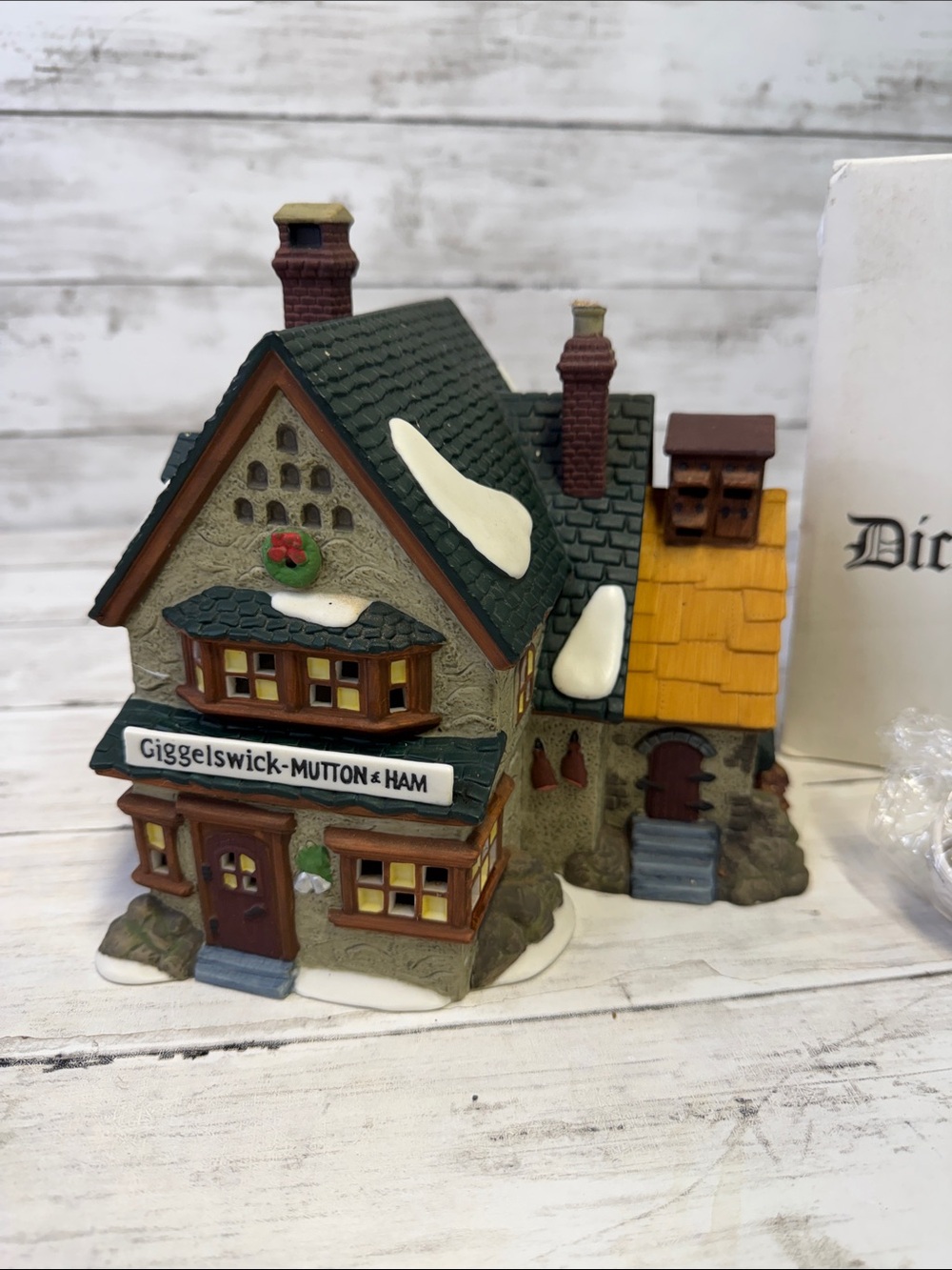 Dept 56 Dickens Village Giggleswick Mutton & Ham # 58220 - w/ Box & Light
